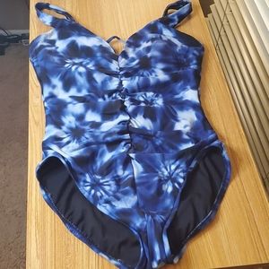 Aqua Green Tie-Dye One Piece Swimsuit